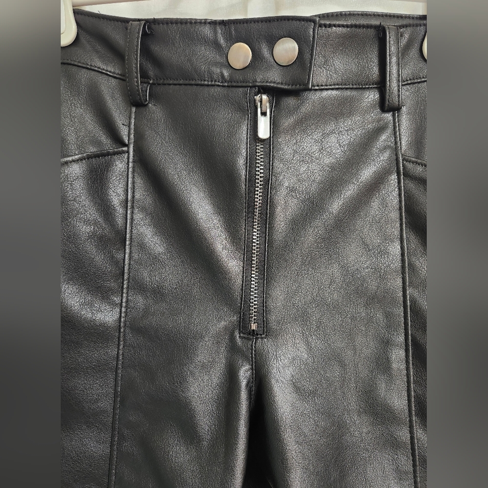 New Black Faux Leather Pants. - Picture 3 of 16